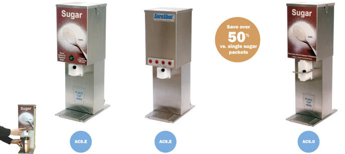 SugarShot by SureShot Granular Sugar Dispensers